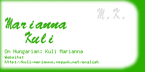 marianna kuli business card